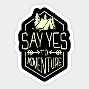 Camping Hiking Adventure Sticker